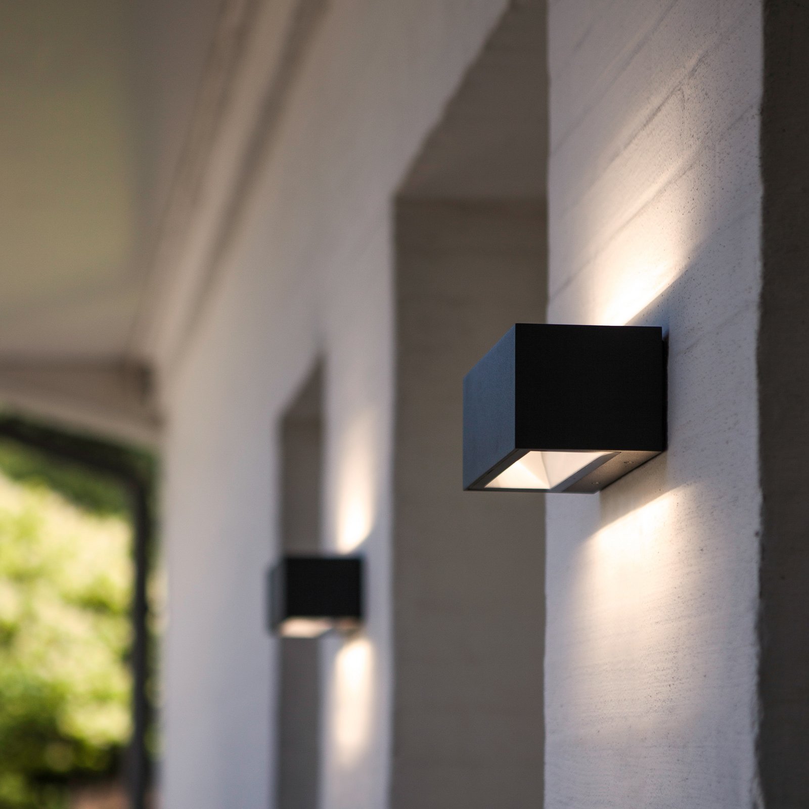 Aplique LED exterior Gemini 22cm 3.000K antracita