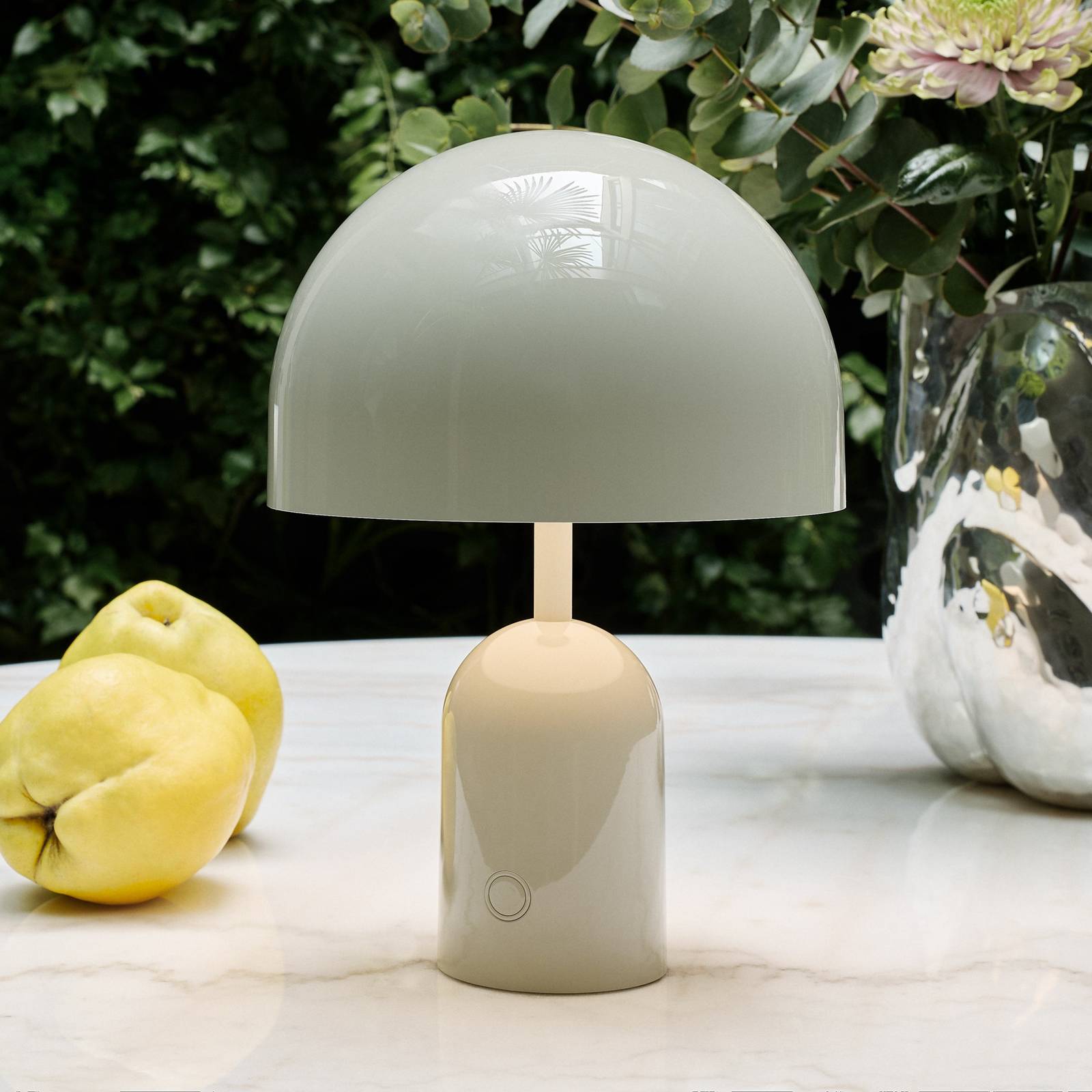 Tom Dixon LED-Akku-Tischlampe Bell Portable, hellgrau, 28 cm günstig online kaufen