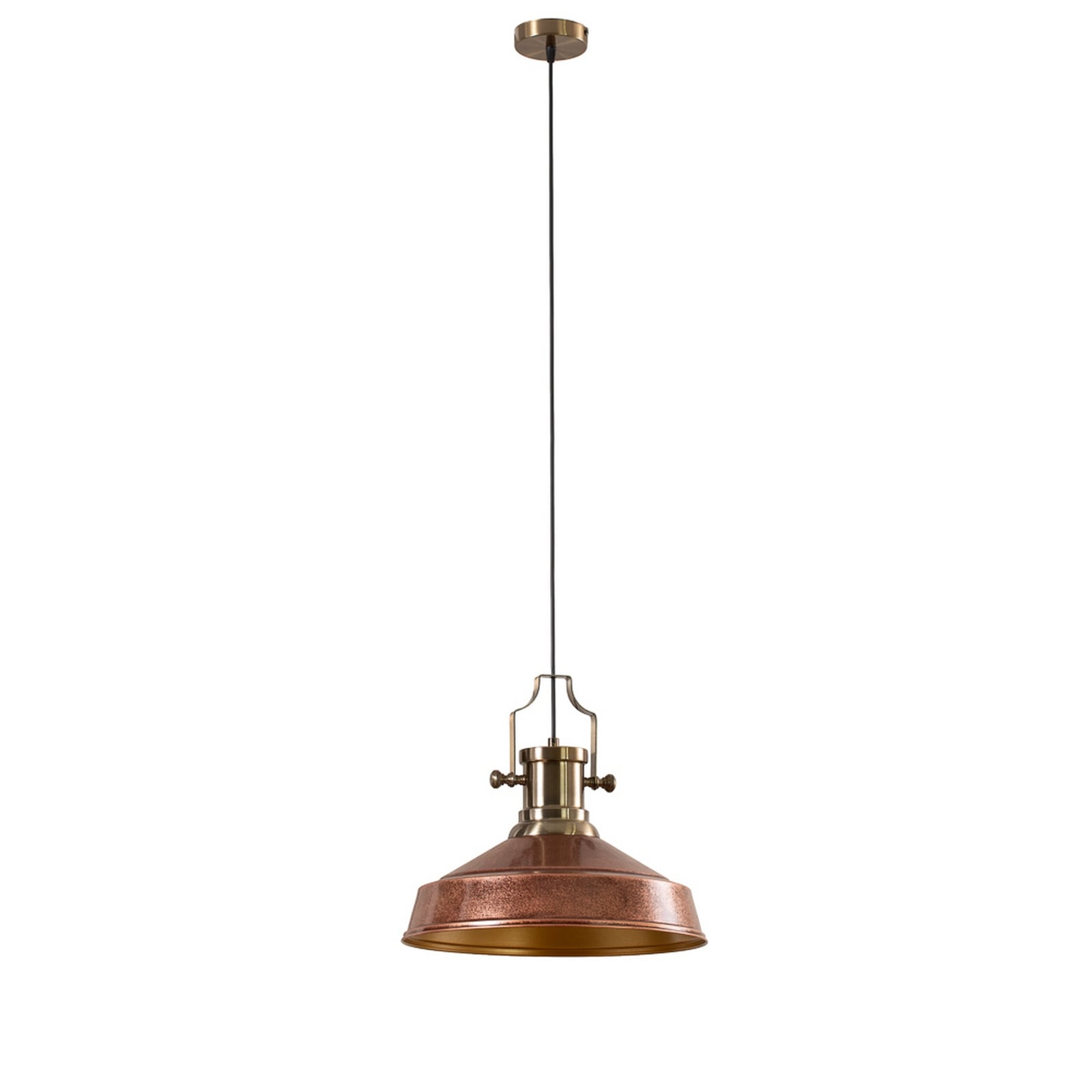 Augusta pendant light, copper/gold, Ø 40 cm, metal