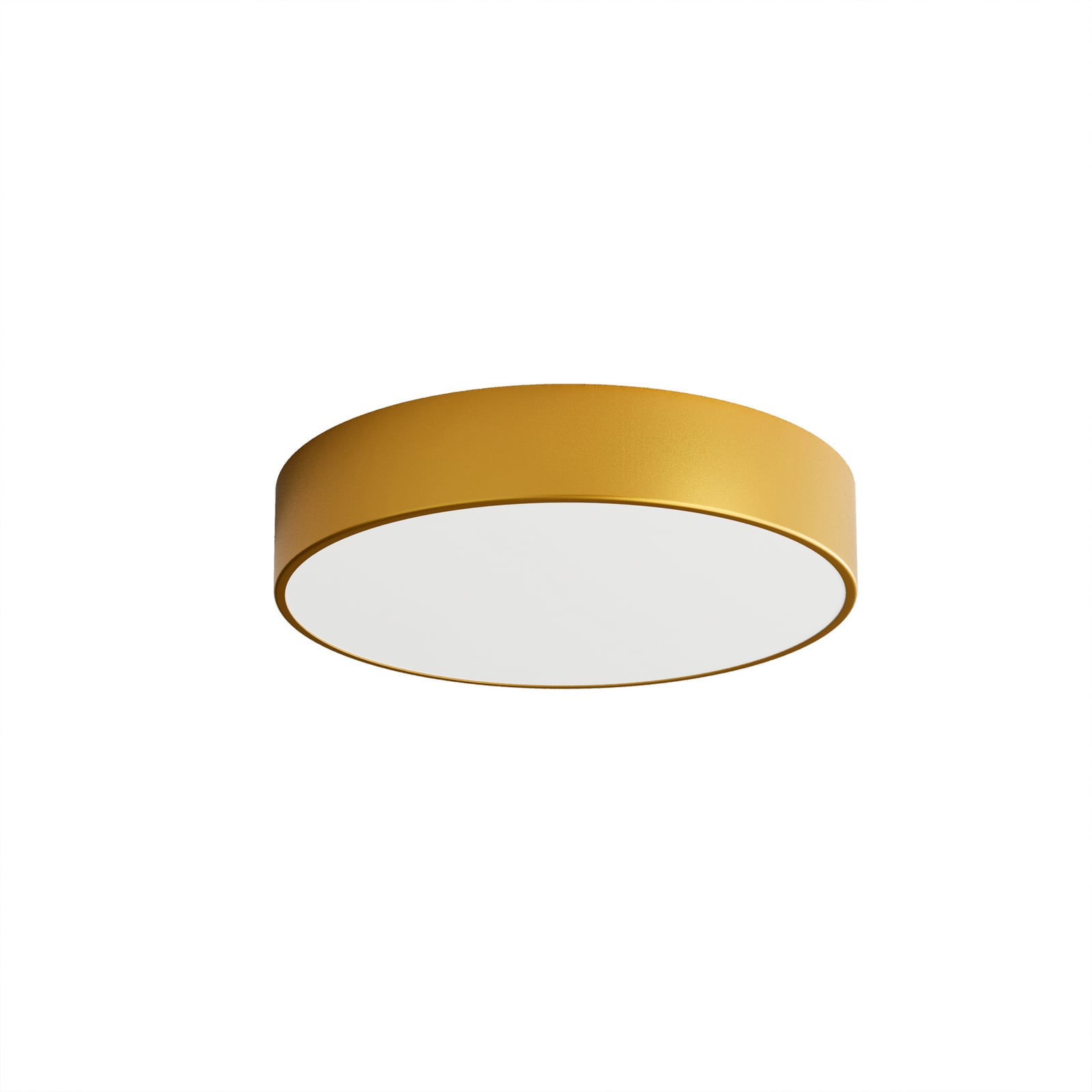 Cleo 400 ceiling lamp, gold, sensor, IP54, Ø 40 cm, metal