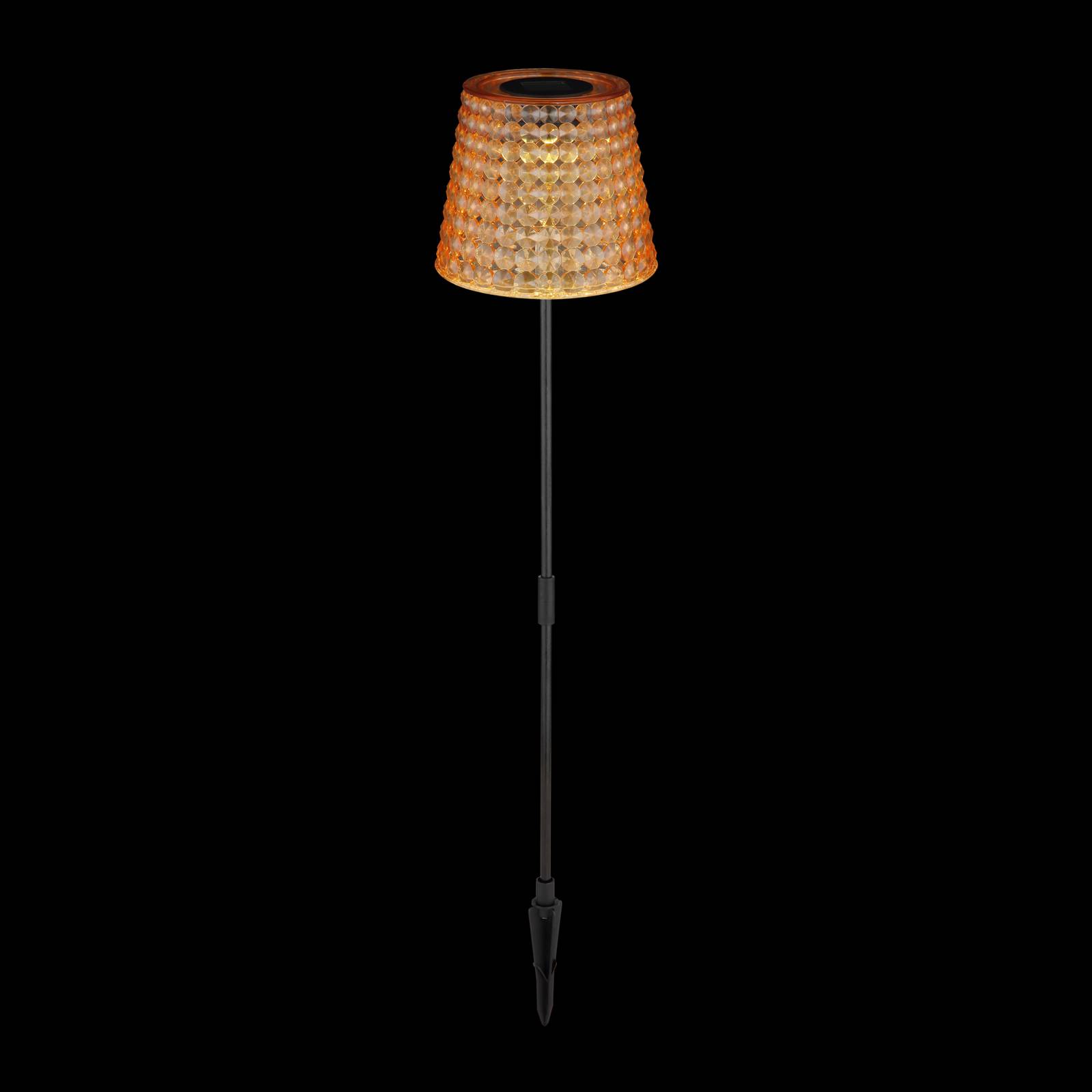 36635-2A solcelle-lampe jordspyd 2 sort/ravgul