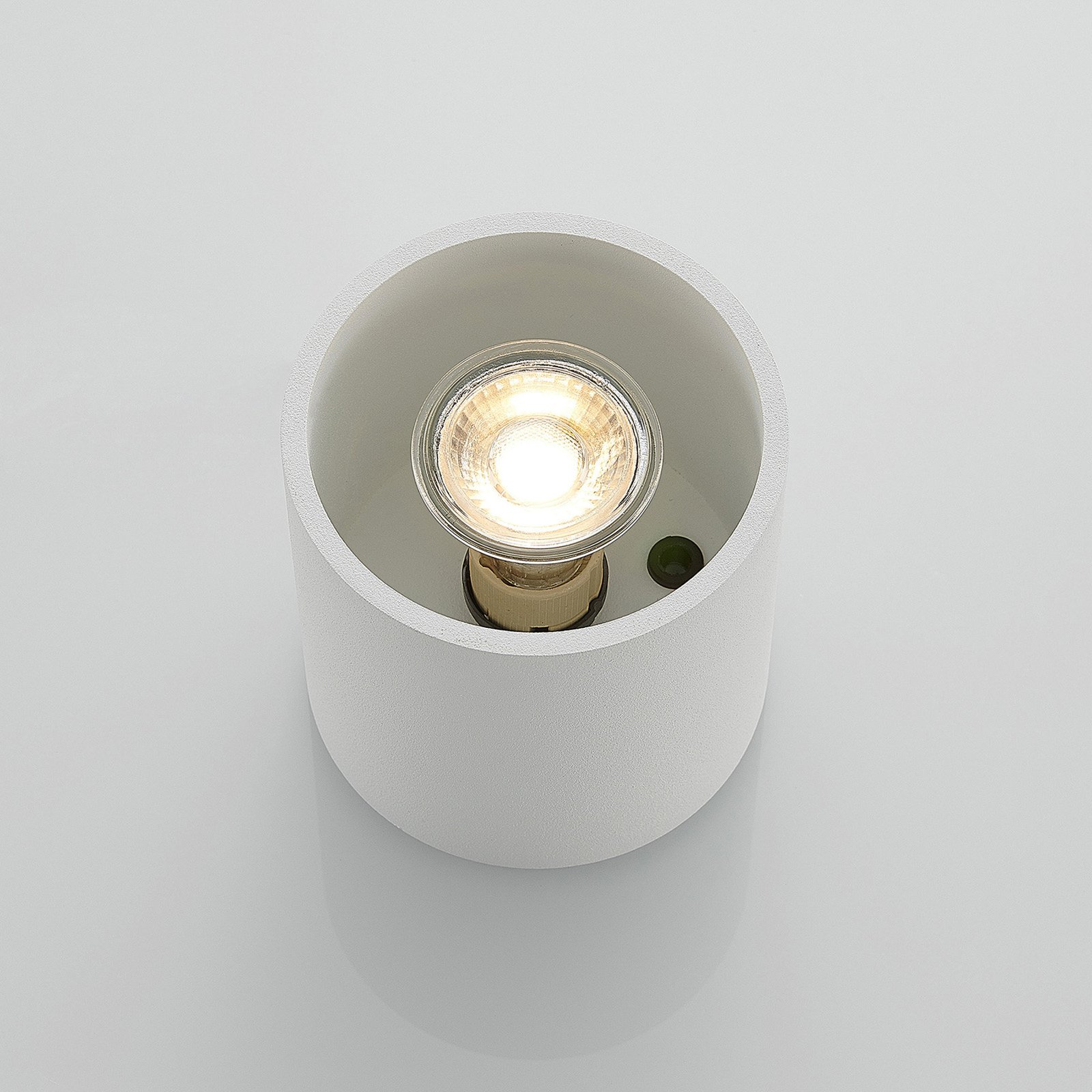 Lindby Parvin aluminijasta svetilka, okrogla, bela
