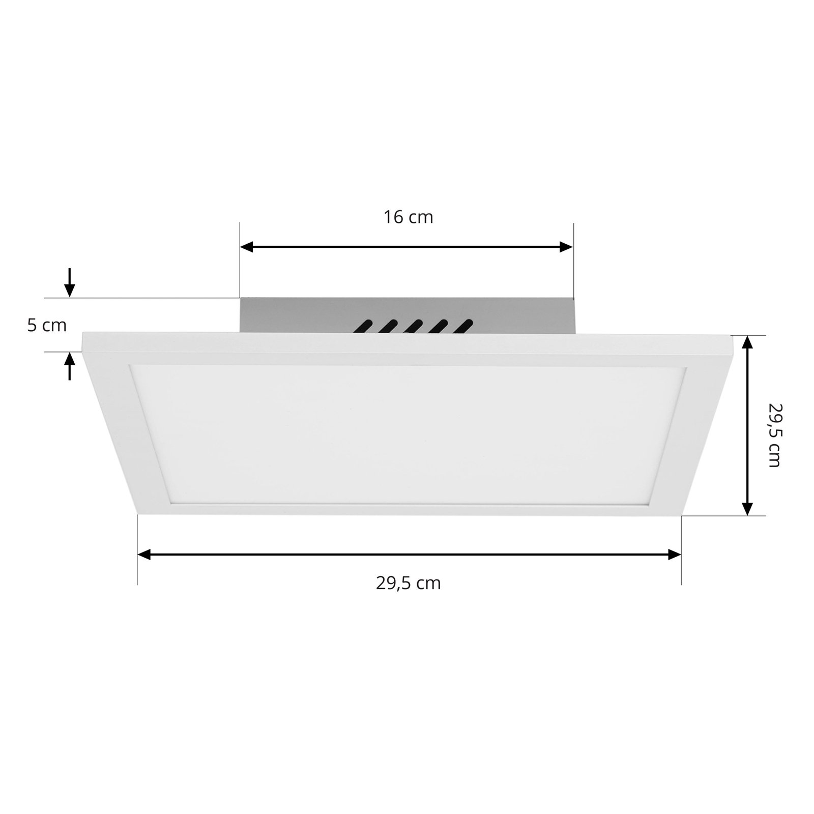 Lindby LED-Panel Lamin, weiß, 29,5 x 29,5 cm