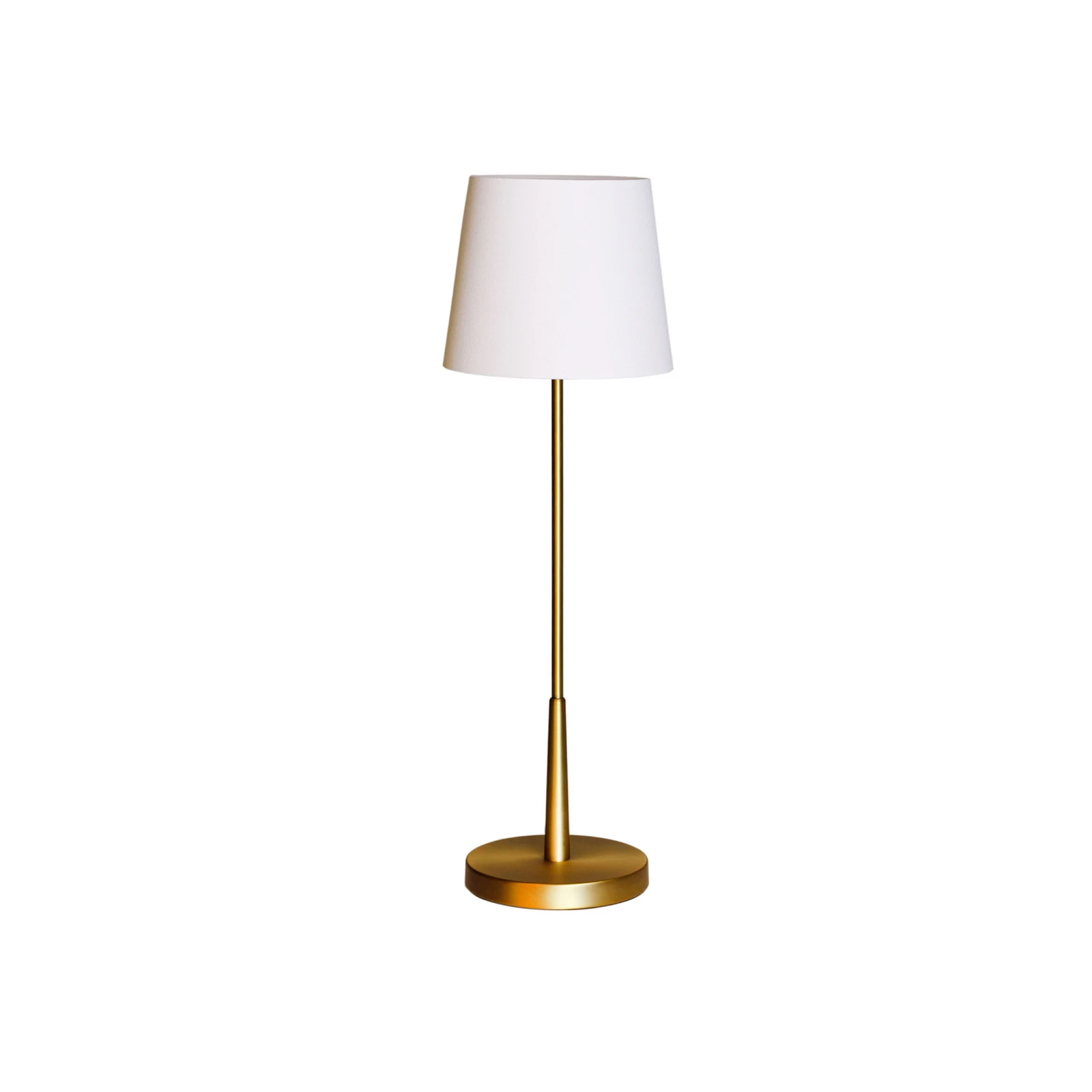 Stolna lampa By Rydens Lumi, 69 cm, zlatna/bijela, tekstil