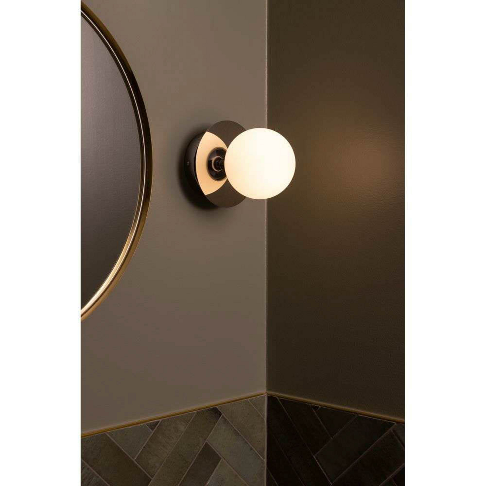 Art Deco Aplică de Perete/Plafonieră IP44 Chrome/White - Globen Lighting