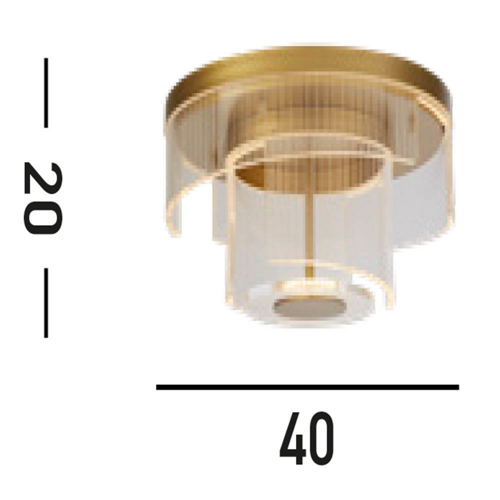 Searchlight Plafonieră LED Deco culoare aurie oțel acrilic - Camera de zi / sufragerie - auriu transparent - Metal
