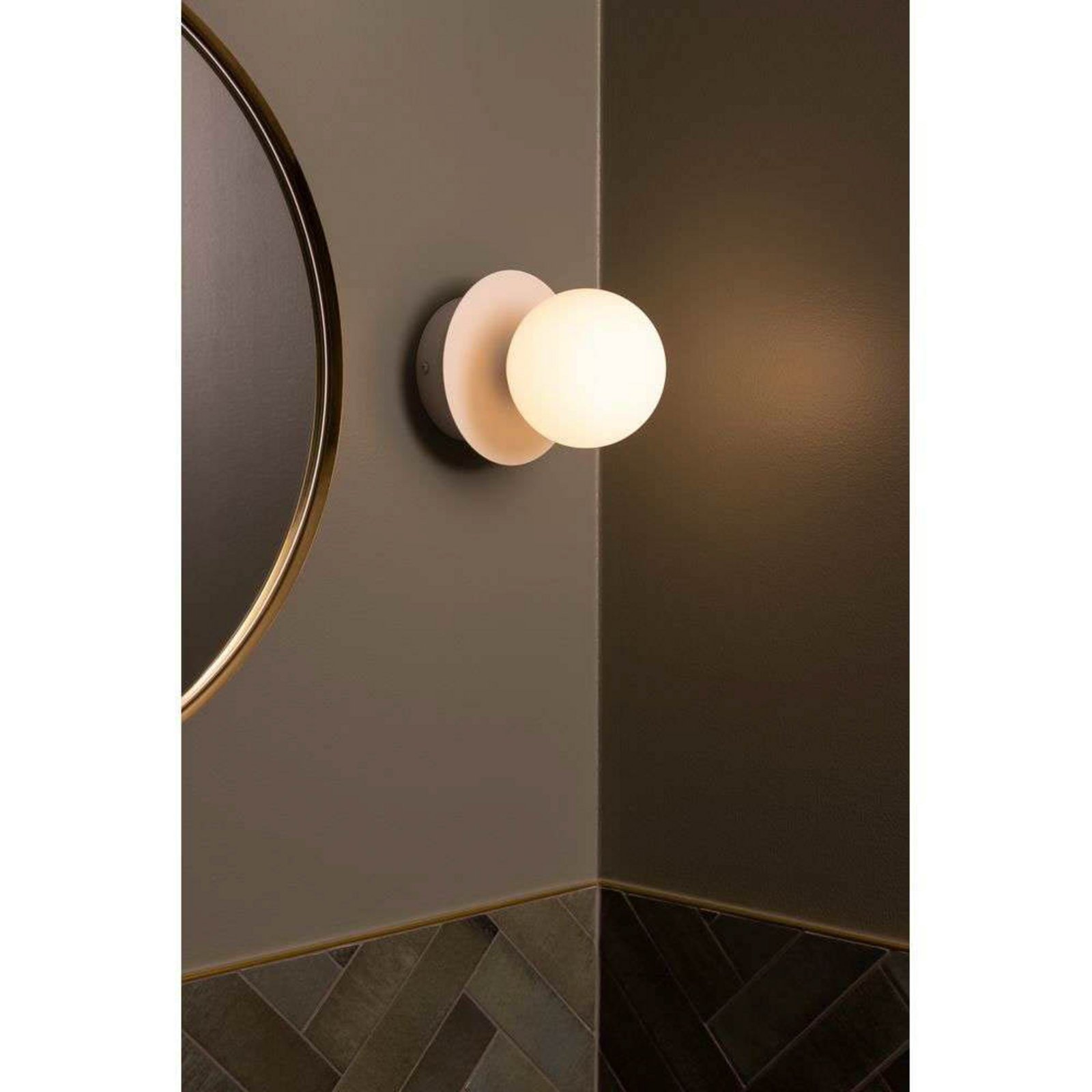 Art Deco Aplică de Perete/Plafonieră IP44 White - Globen Lighting