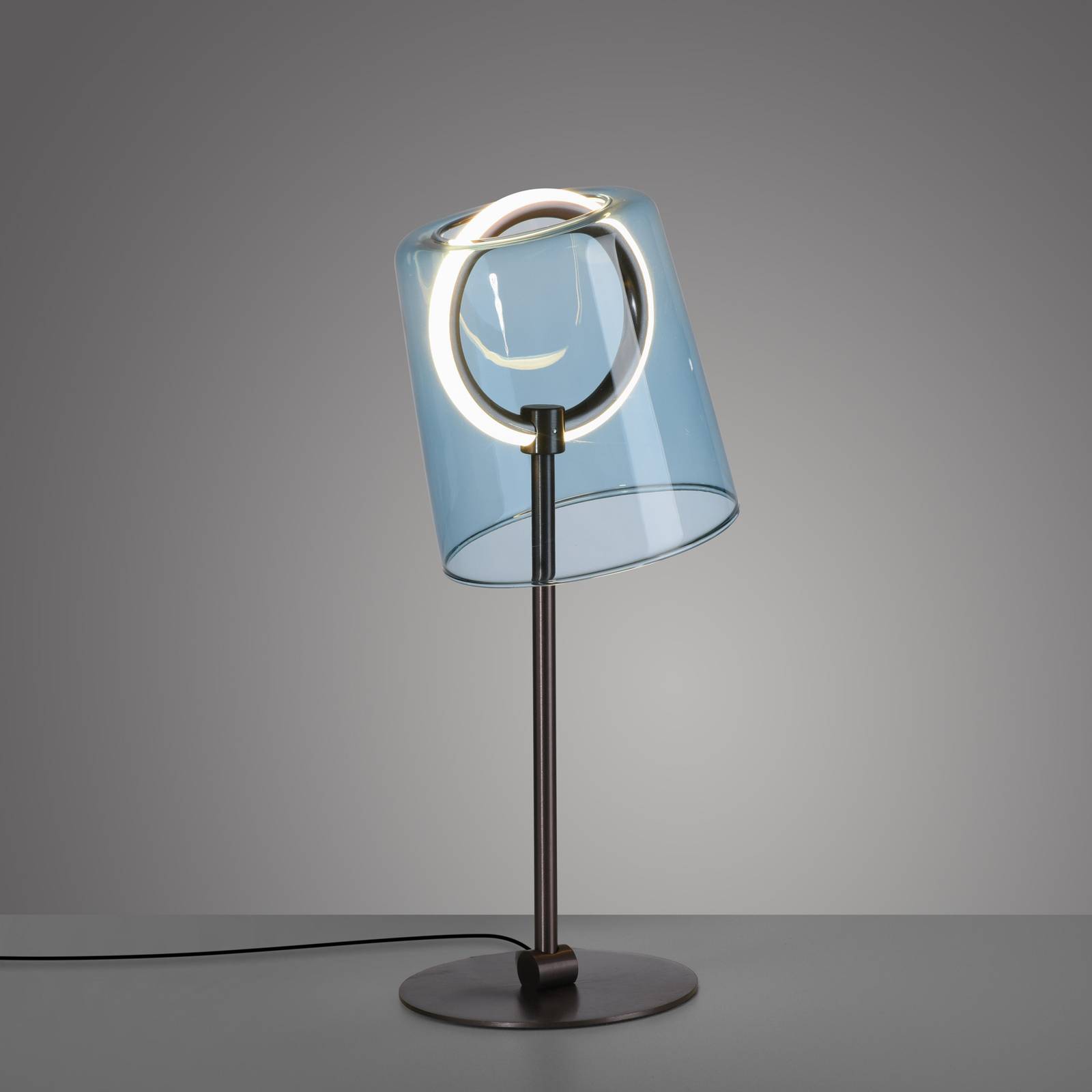 Paul Neuhaus lampa stołowa LED Zula, niebieska, wysokość 42 cm