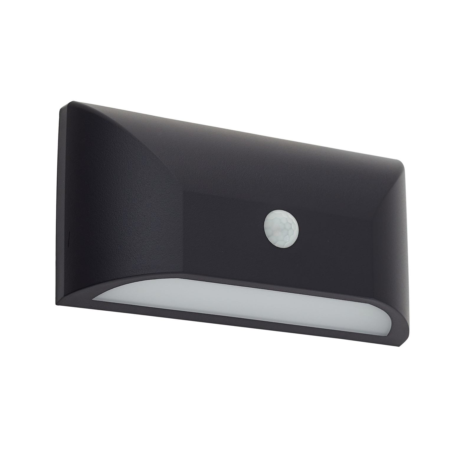 Lindby LED buitenwandlamp Siana, zwart, PC, sensor