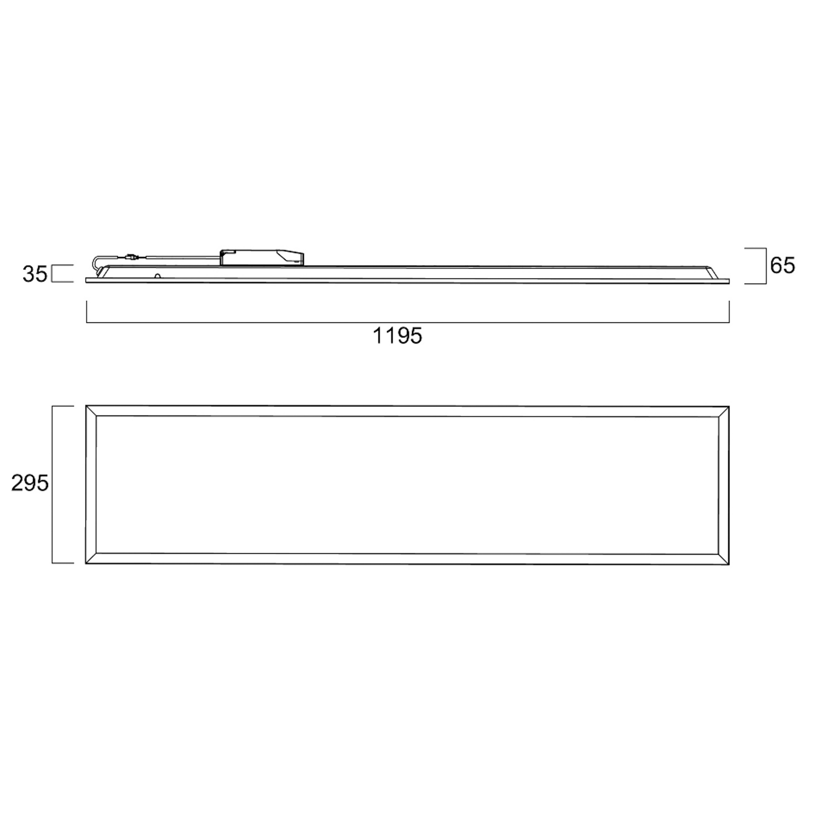LED-inbouwpaneel QUANTUM, wit 120 x 30 cm, DALI, 26 W, UGR19, IP54 LED-inbouwpaneel QUANTUM, wit 120 x 30 cm, DALI, 26 W, UGR19, IP54