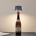 Lindby LED-Akkutischleuchte Linor, rauchgrau, USB, dimmbar