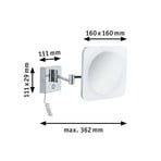 Jora LED Vanity Wandleuchte IP44 Chrom/Weiß/Mirror - Paulmann