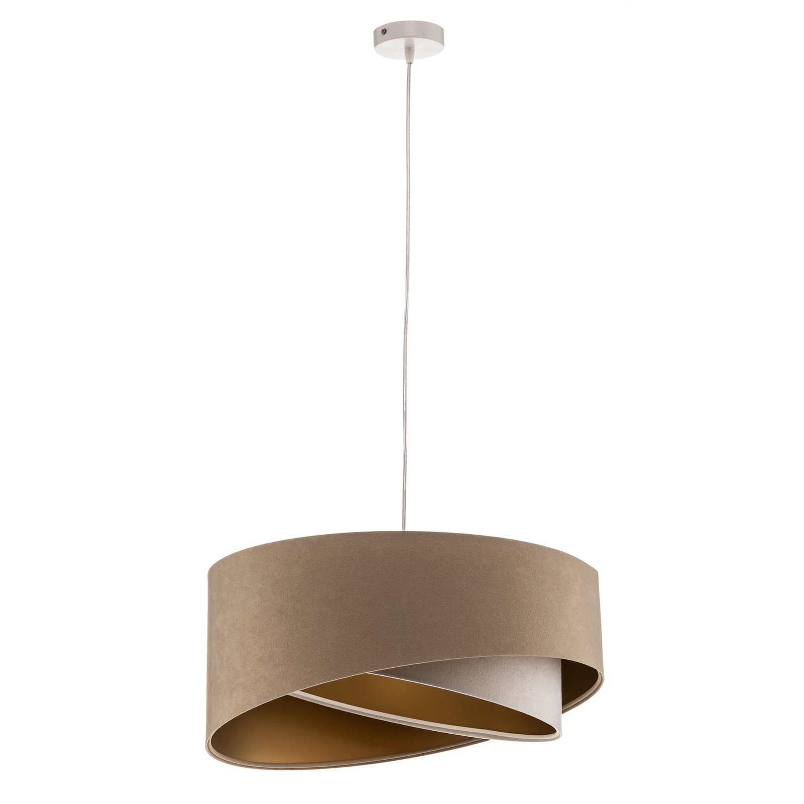 Lampada a sospensione Vivien, tricolore, crema/bianco/oro