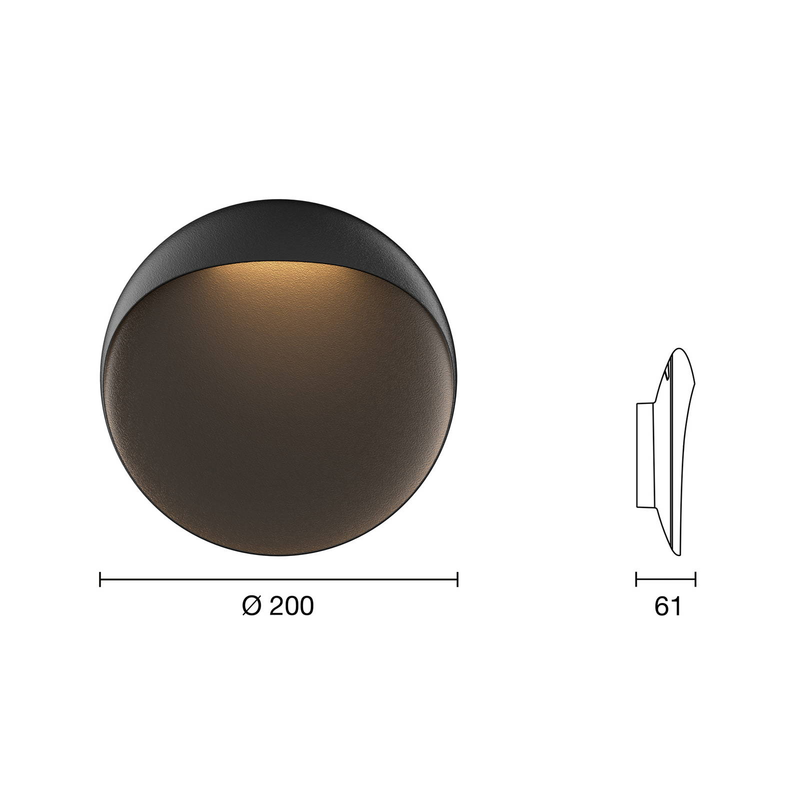 Flindt Wall Lamp Ø200 3000K Black - Louis Poulsen