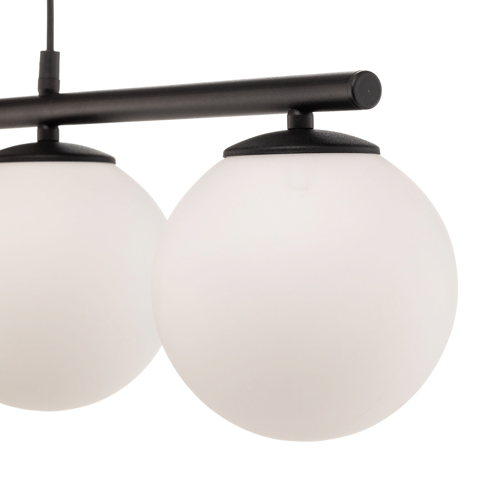 Maxi pendant light with glass shades, 4-bulb