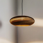Think Paper Jazzy hanging light with cardboard shade