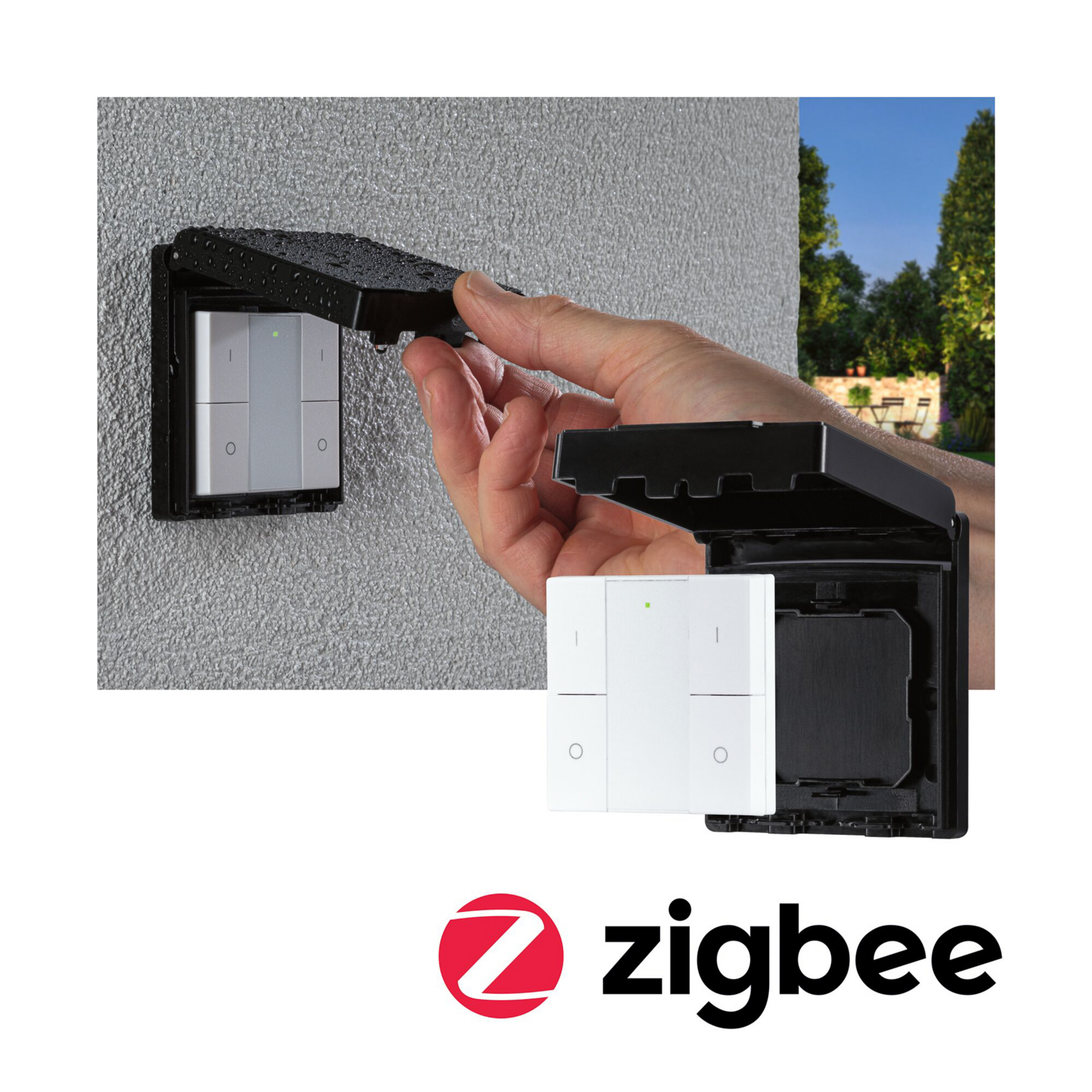 Paulmann ieslēgšanas/izslēgšanas/apgaismojuma āra sienas slēdzis, ZigBee