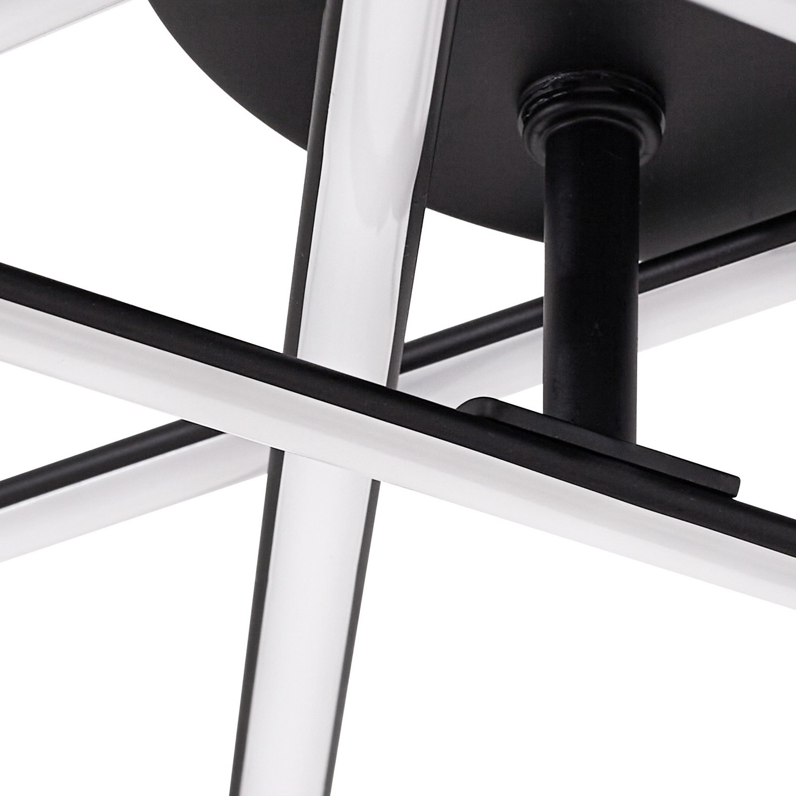 Lindby LED-Deckenleuchte Elviano, Ø 80 cm, schwarz, 3.000 K