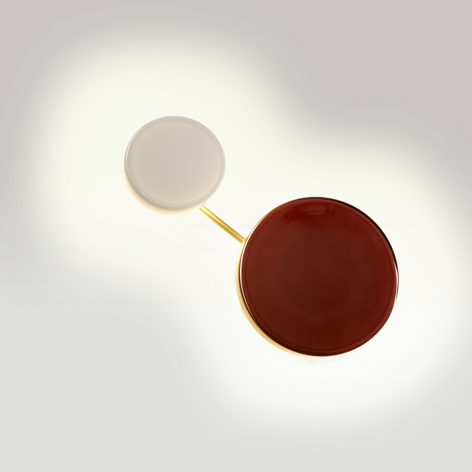 MARSET LED-Wandlampe Caramel, braun, Ø 38 cm, TRIAC, Glas