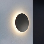 Candeeiro de parede exterior LED Lindby Selinel, preto, 23 cm, com número da