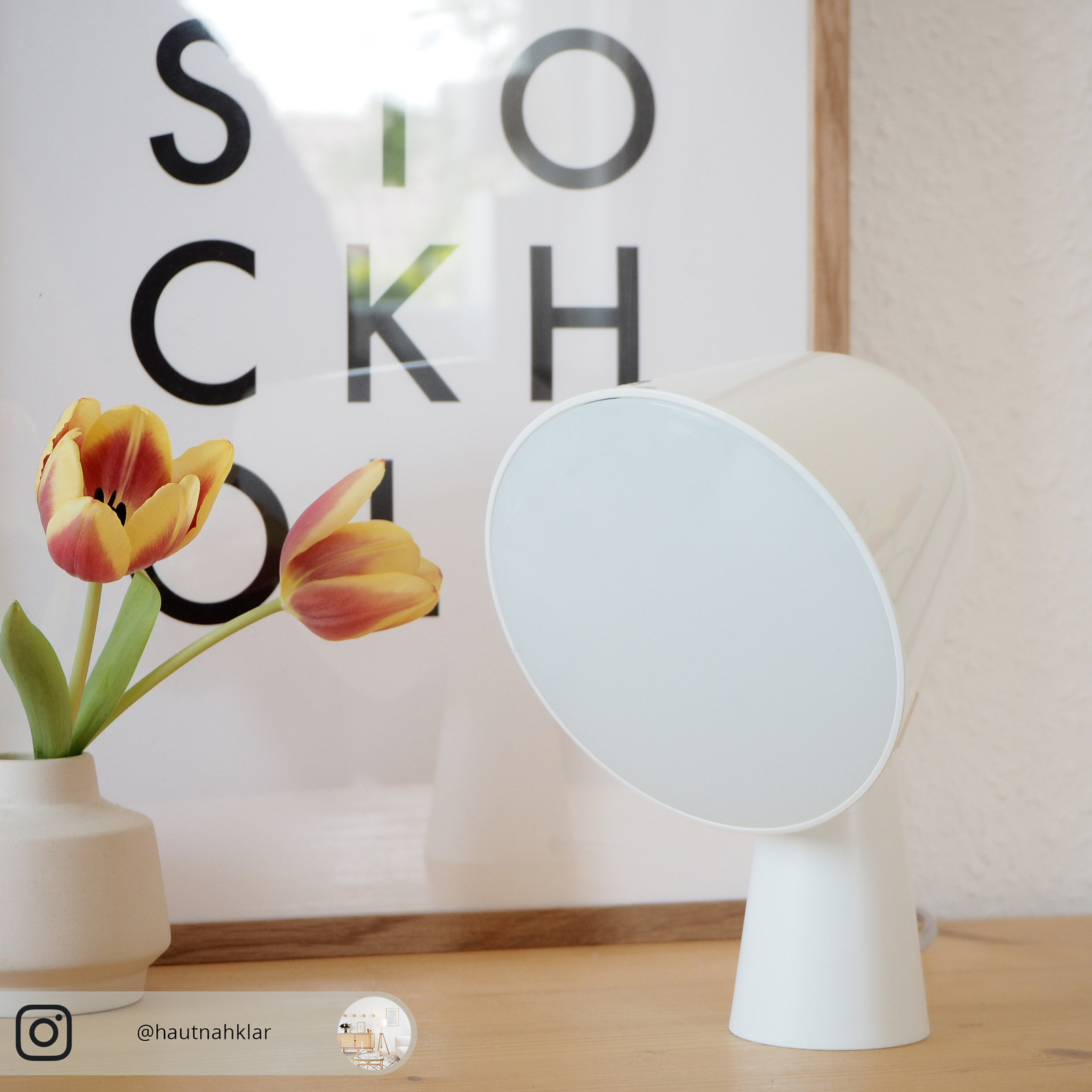 Foscarini Binic designerska lampa stołowa, biała