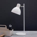 Dyberg Larsen lámpara de mesa Skagen, blanca, altura 50 cm, metal