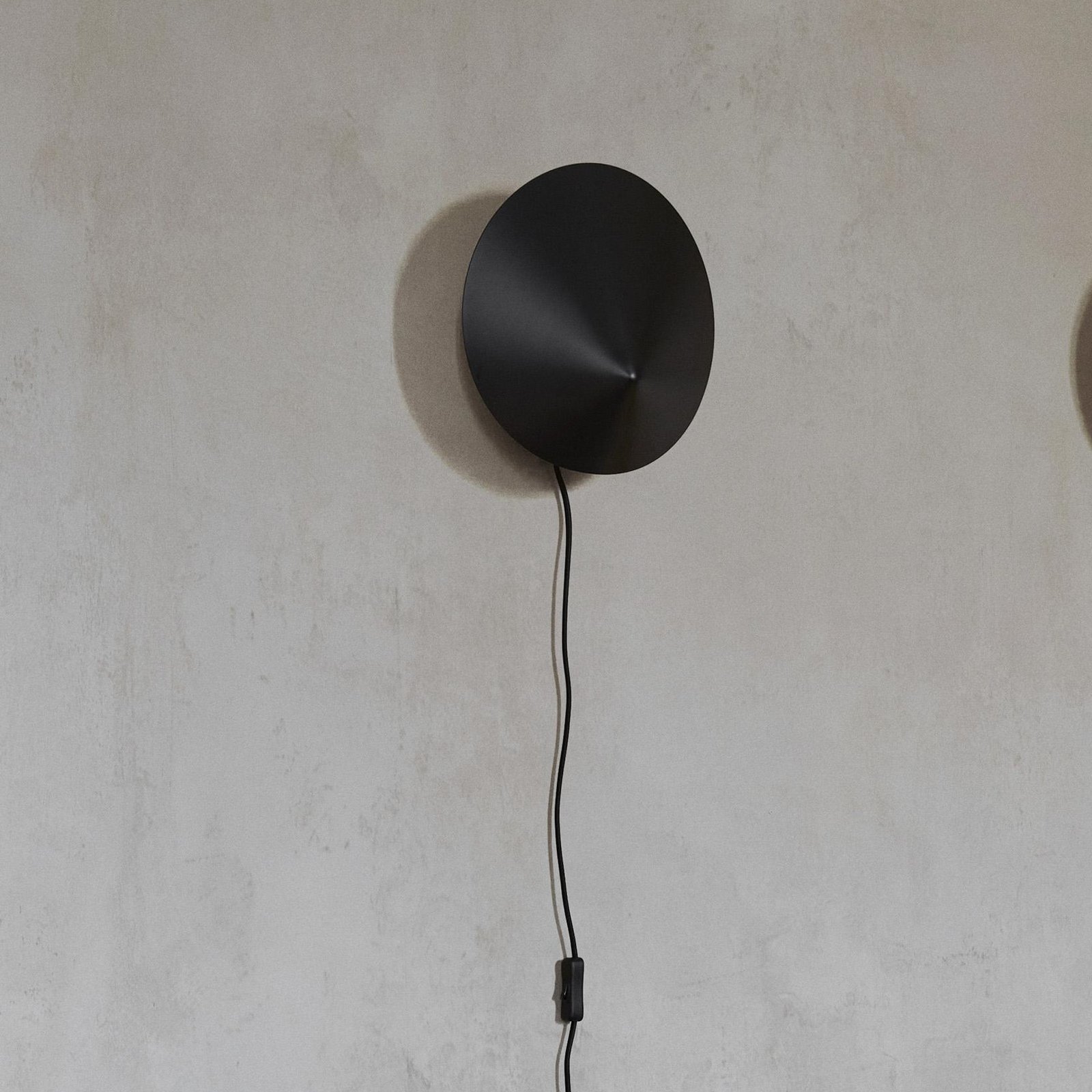 ferm LIVING Arum Sconce wall light, black, 29 cm, plug