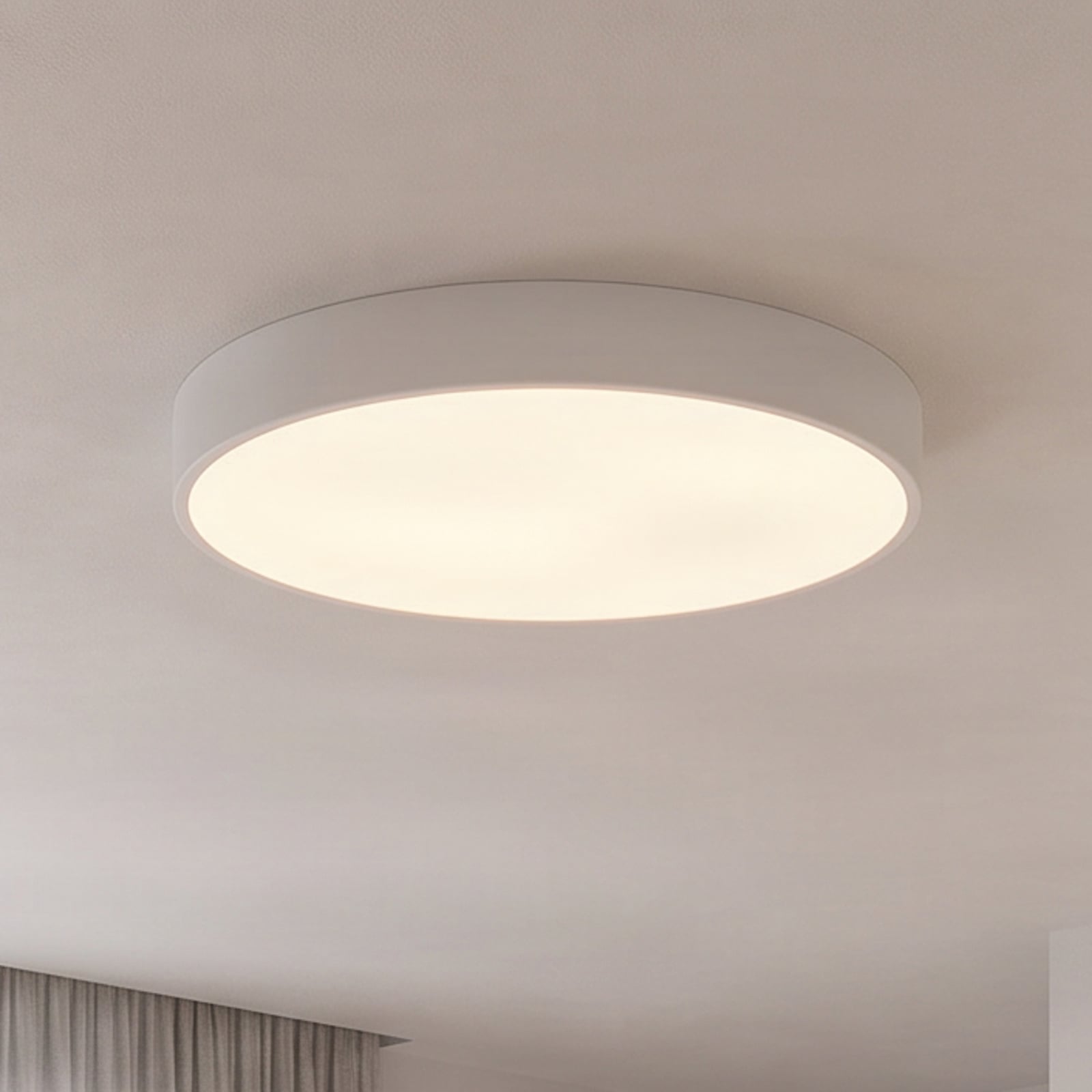 Lampa sufitowa Cleo, Ø 60 cm, IP20, biały, metal, E27