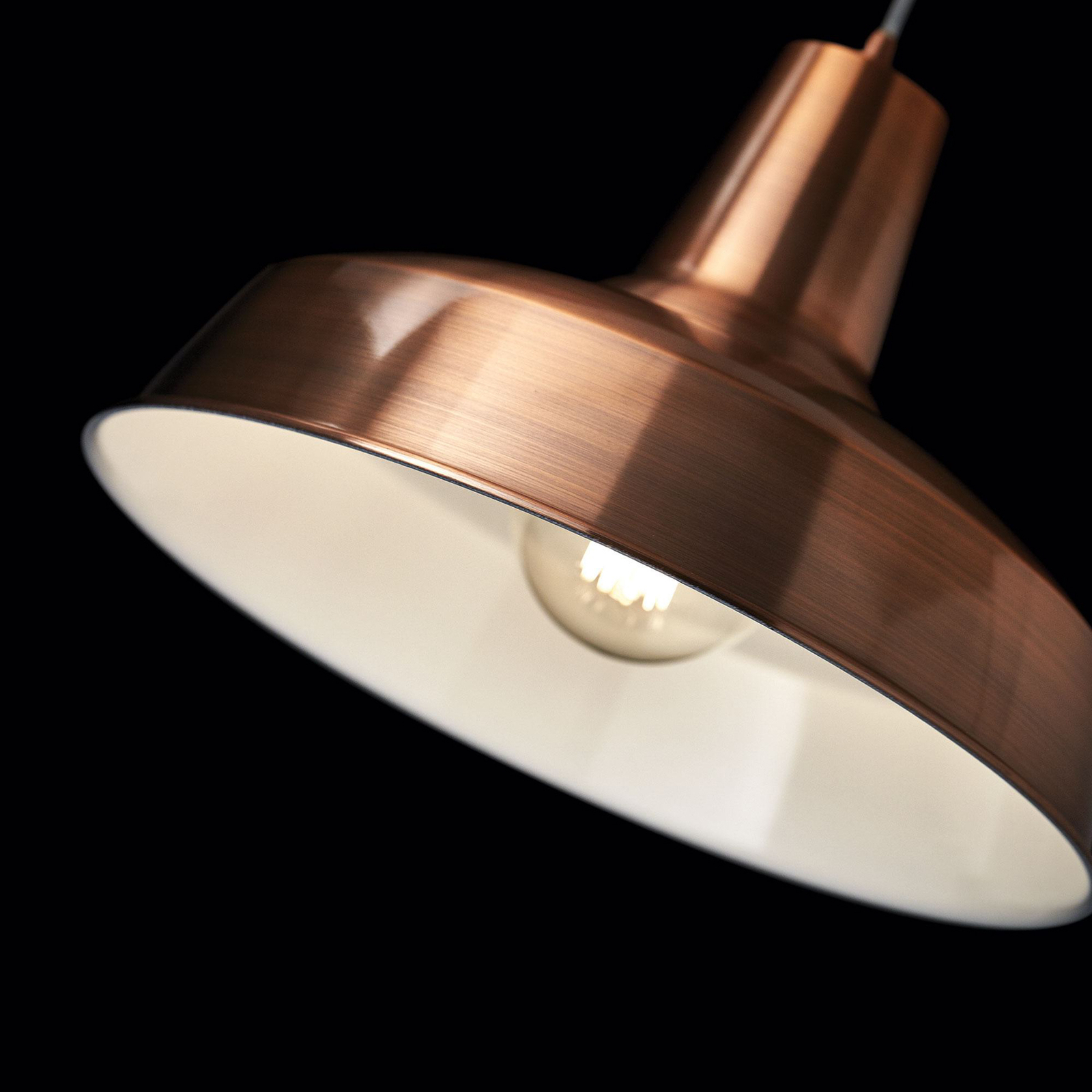 Ideal Lux Moby hængelampe, kobberfarvet, metal, Ø 35 cm
