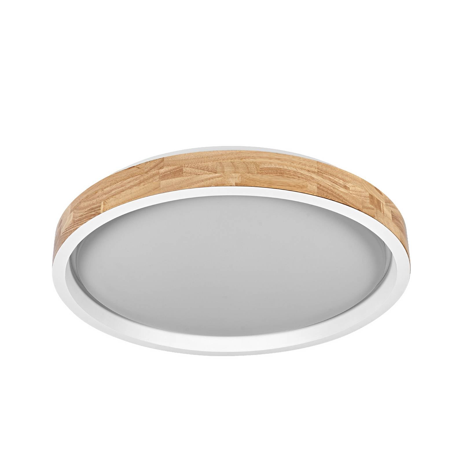 OSRAM LED-Deckenlampe ORBIS MARIANO, holz/weiß, Ø 51 cm, dim