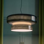 Candeeiro suspenso LED MARSET Bohemia, Triac, cinzento fumado