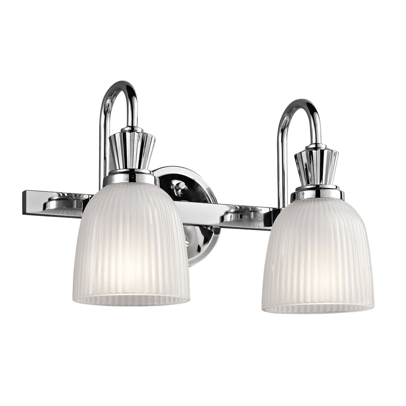 LED-vegglampe Cora til badet, 2 lys