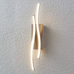 Lindby, applique murale LED Safia, 45 cm, couleur nickel, métal