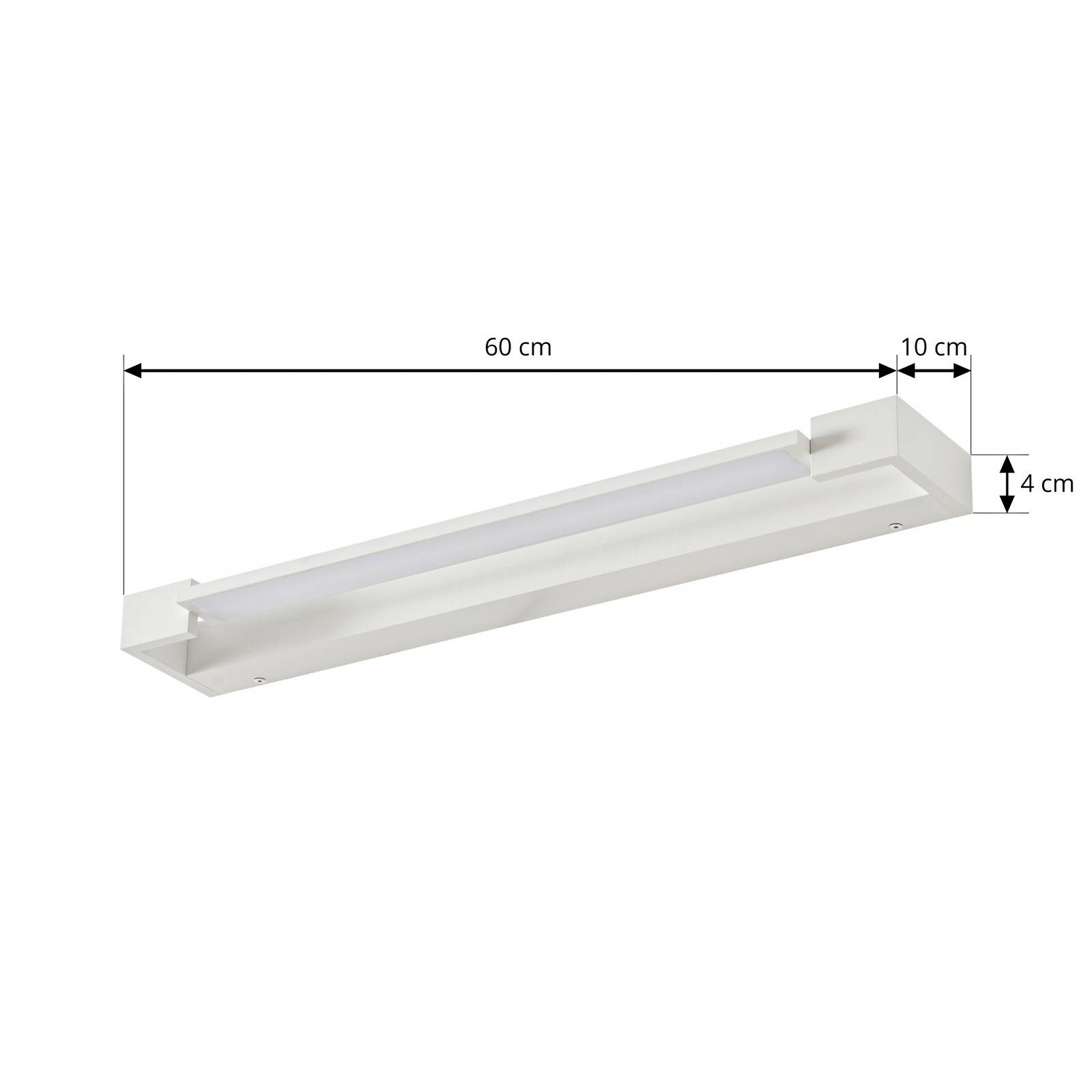 Arcchio Kinkiet LED Jora, 60 cm, biały, obrotowy, IP44