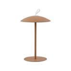 Lindby LED table lamp Kanani, coffee brown, dimmable