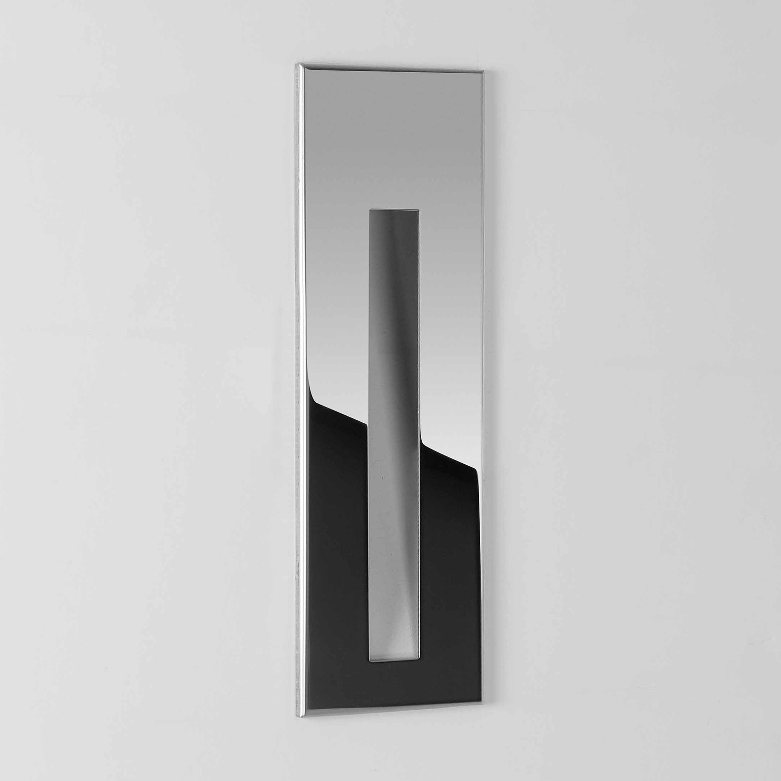 Astro Borgo 55 recessed wall light polished steel, for Bathroom, metal, 4.1 W, energy efficiency: A+, W: 5.5 cm, H: 17 cm