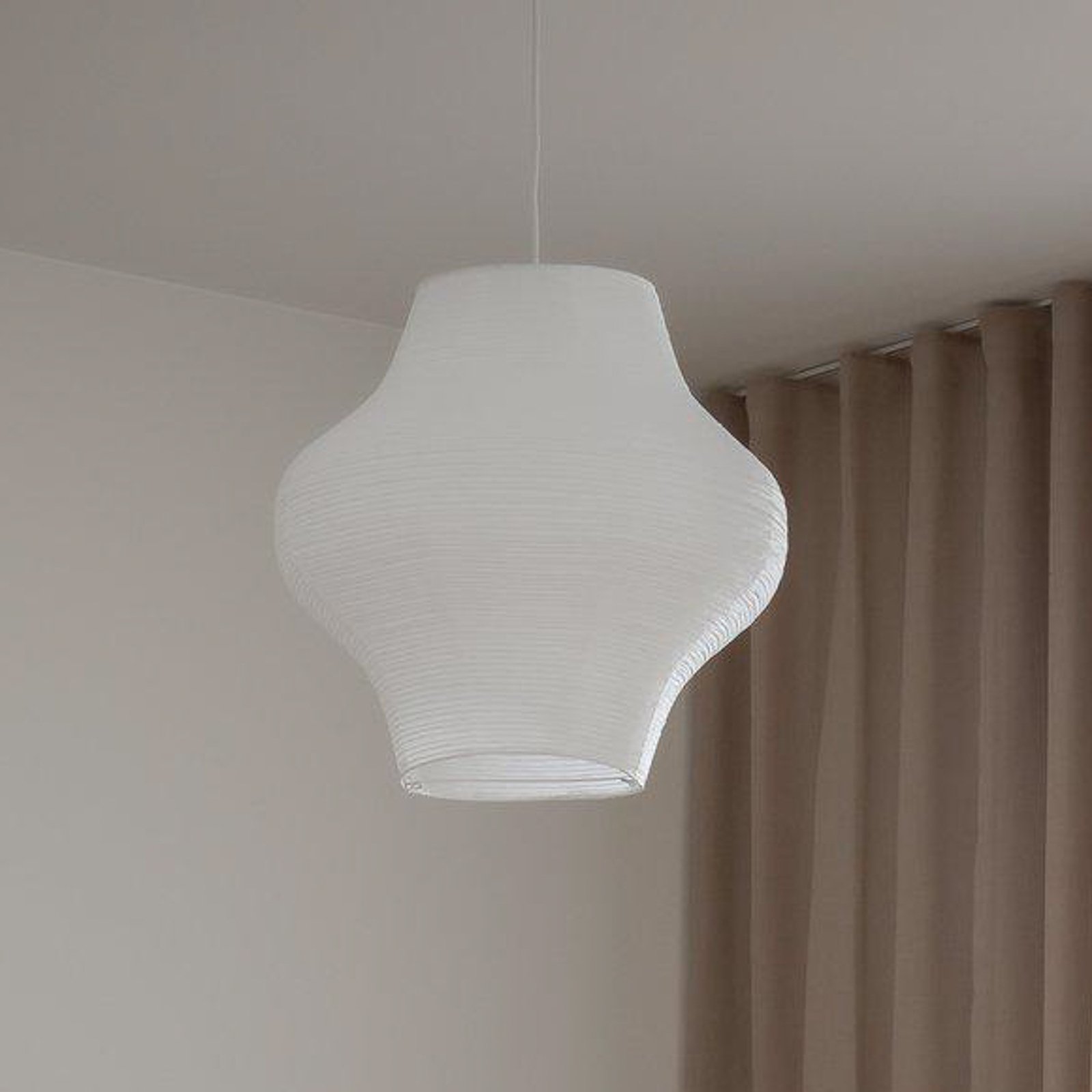 Lampa wisząca PR Home Sani, Ø44,5 cm, biała, białe zawieszenie, E14