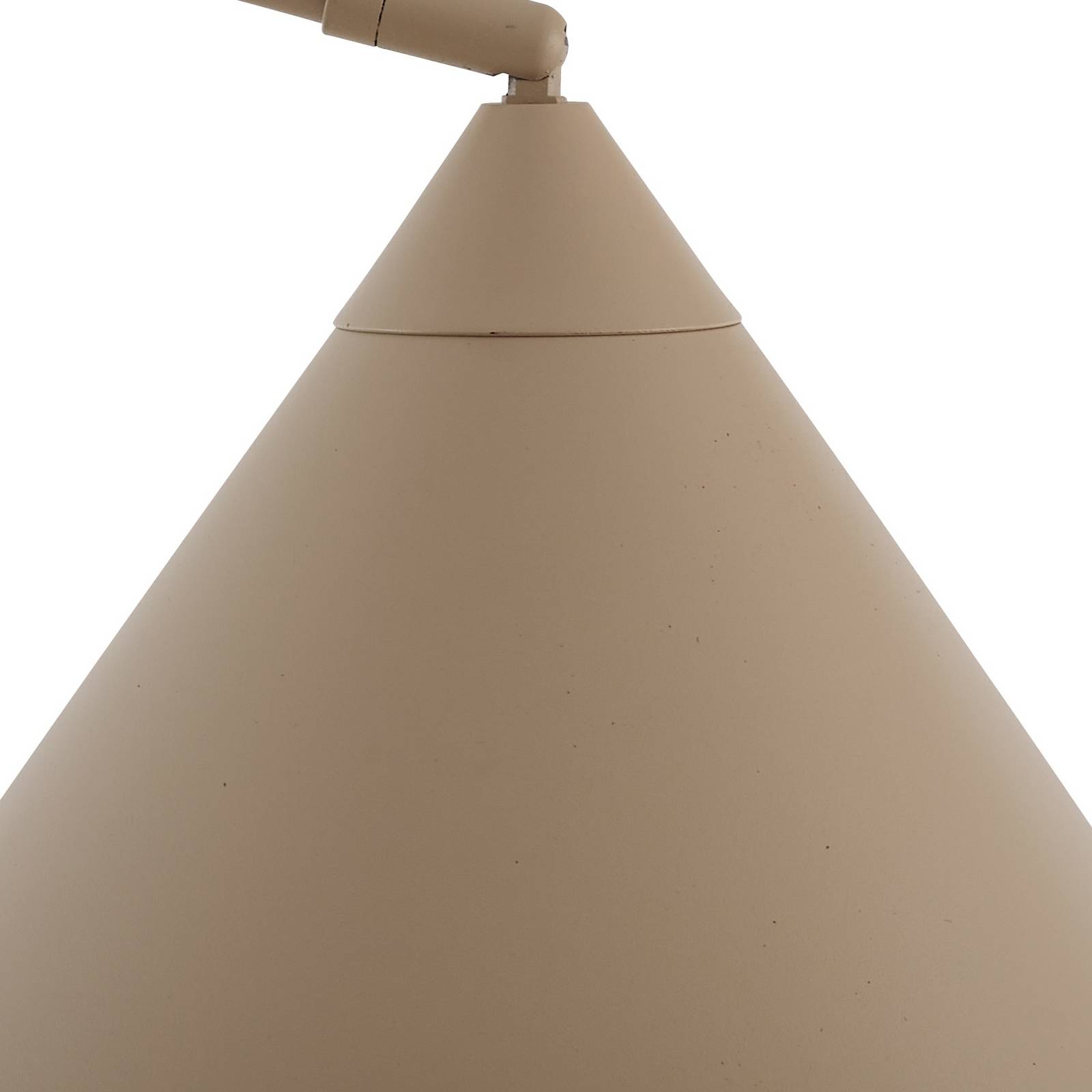 Lindby lampa łukowa Triangolo, beżowa, wysokość 195 cm, metal, E27