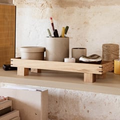 ferm LIVING Podnos Bon X, hloubka 12 cm, výška 6 cm, dřevo