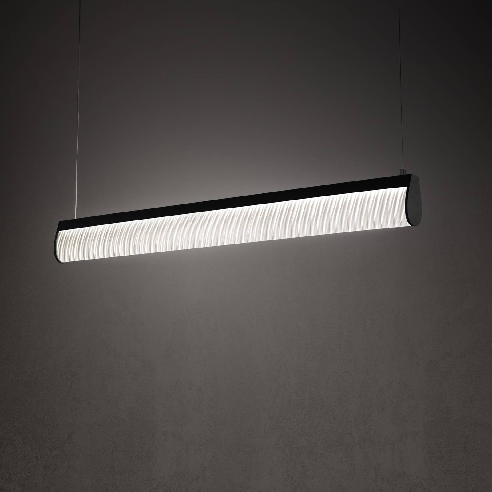 Image of Slamp Lampada a sospensione LED Modula, plissettata, nero