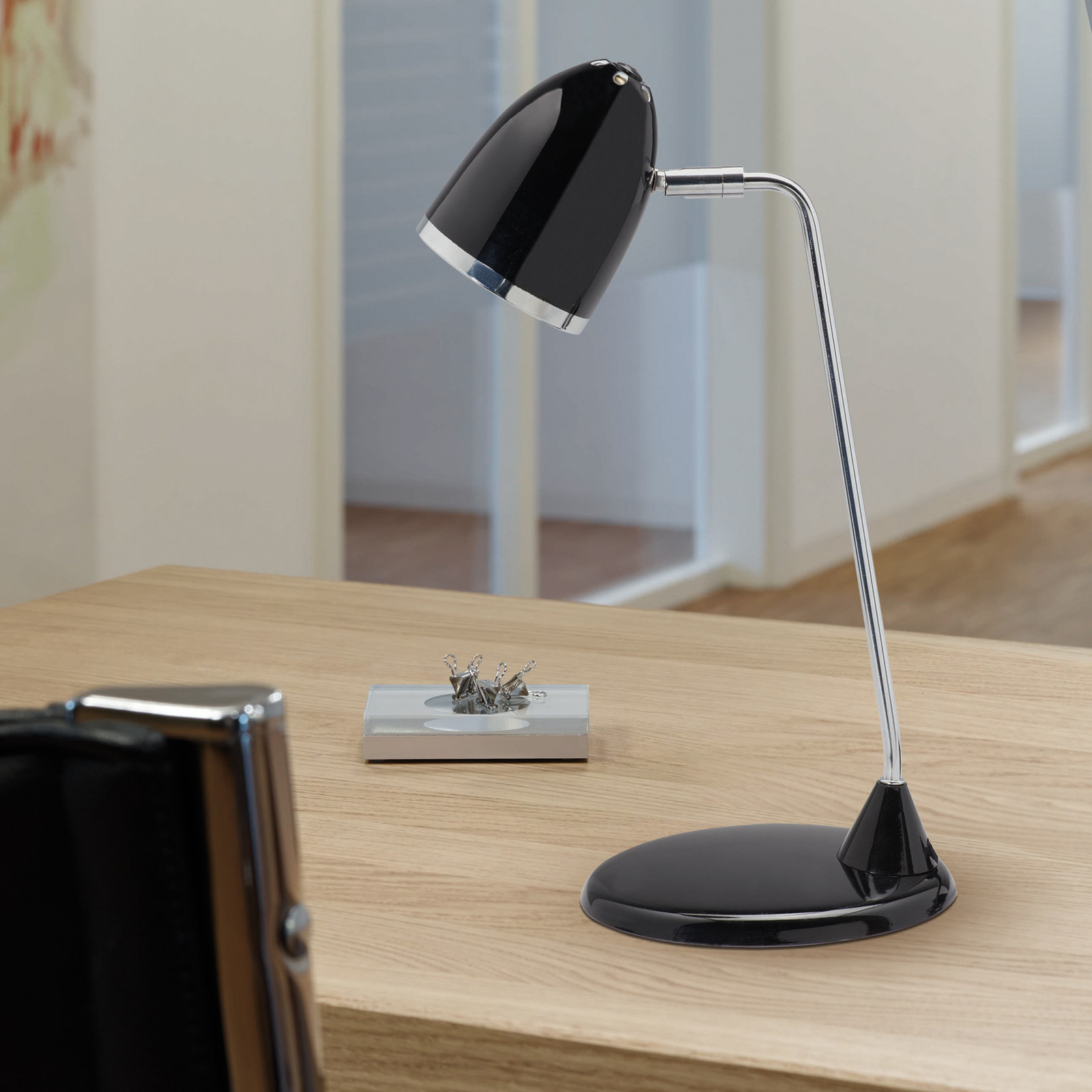 Maul Lampă de birou Starlet negru 41 cm metal E27 - Studiu / Birou - Vintage