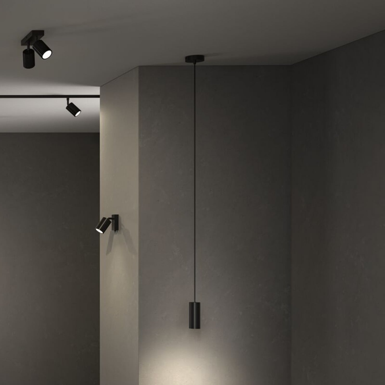 Candeeiro suspenso Paulmann Lirena, preto mate, Ø 6 cm, metal Candeeiro suspenso Paulmann Lirena, preto mate, Ø 6 cm, metal
