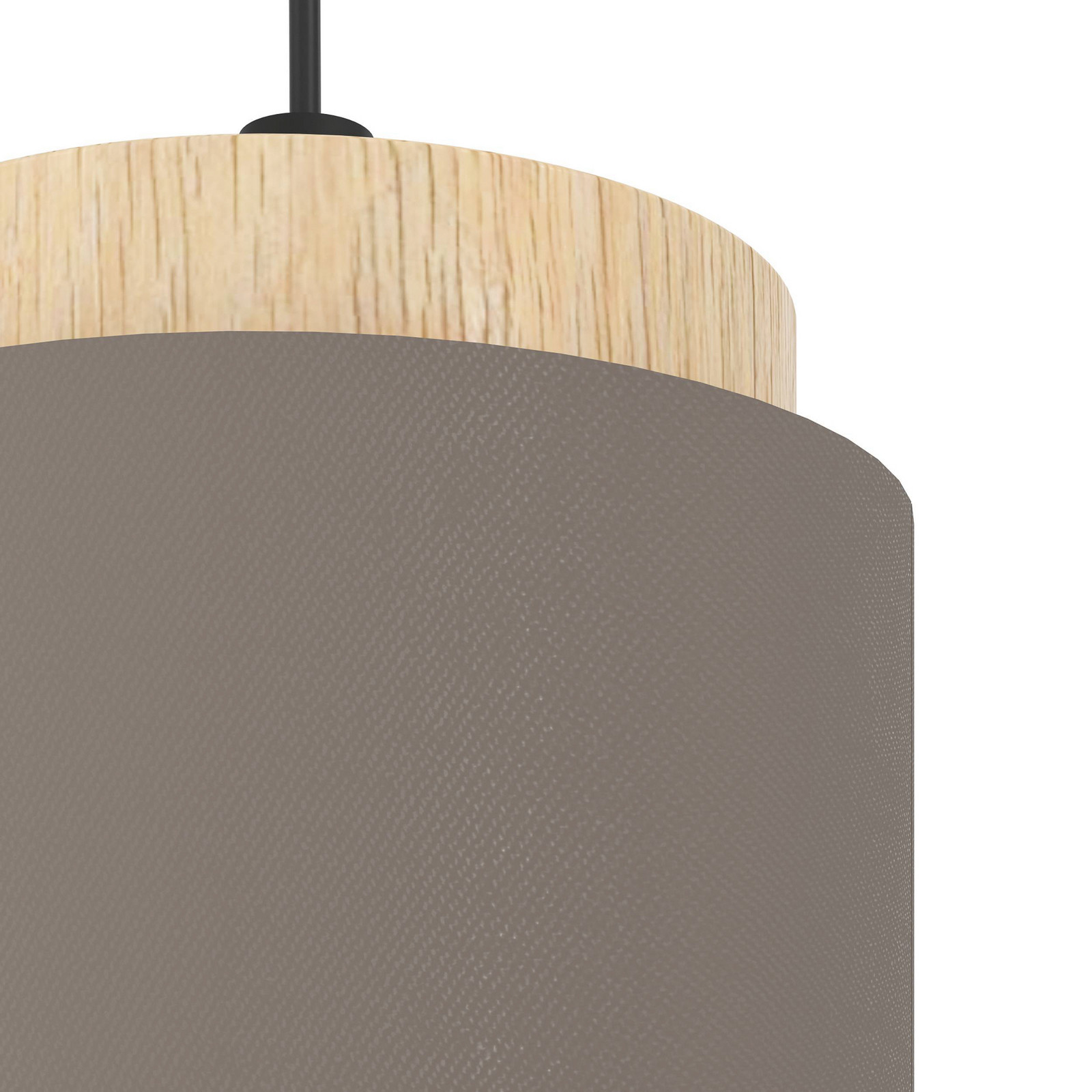 EGLO Lampă suspendată din material textil Albariza culoare cappuccino material - Camera de zi / sufragerie - modern - cappuccino auriu negru lemn deschis - Țesătură / Textil