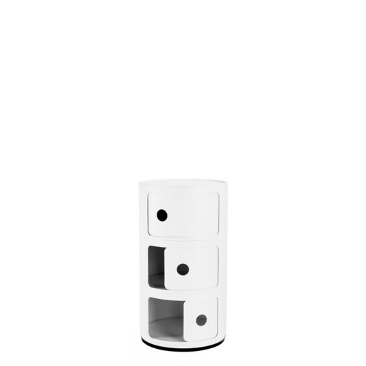Componibili 3 pomocný stolík Matt White – Kartell