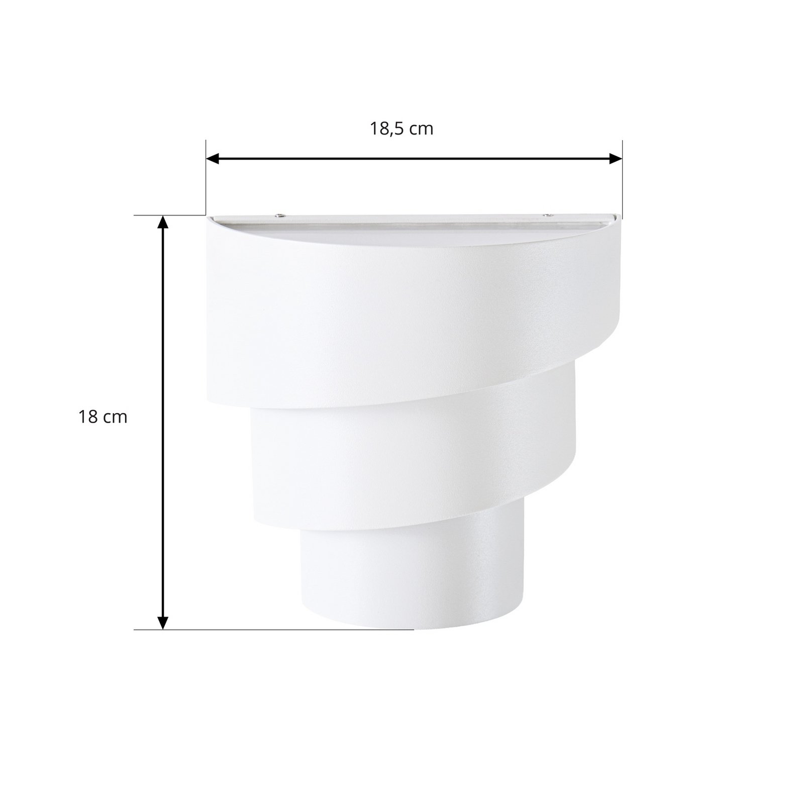 Valir Applique da esterni LED, IP54, bianca, 18 cm - Lindby
