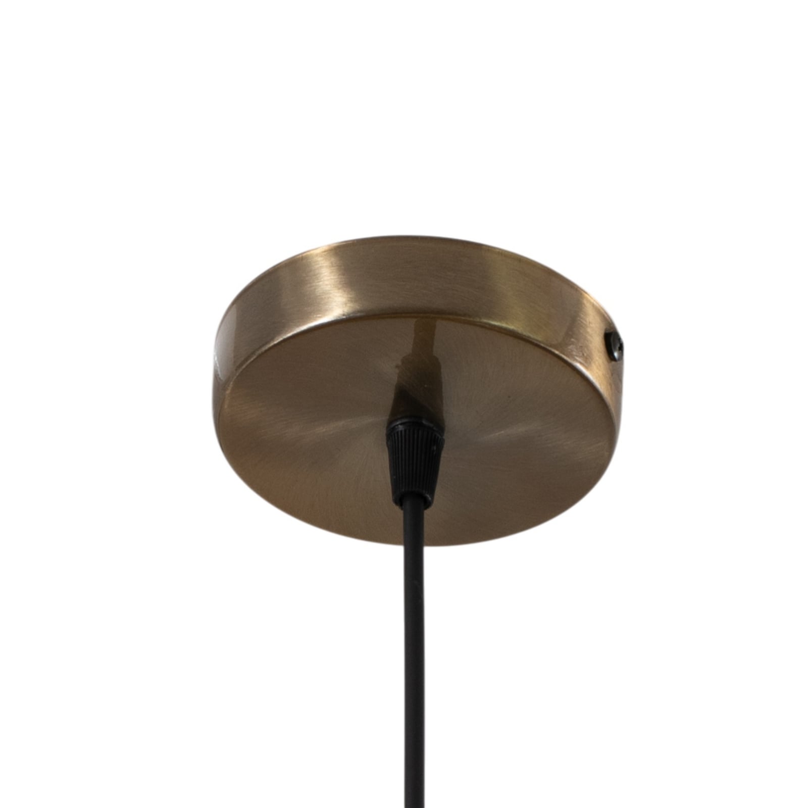 Lampada a sospensione Astel, grigio, Ø 41 cm, metallo, dettaglio in ottone