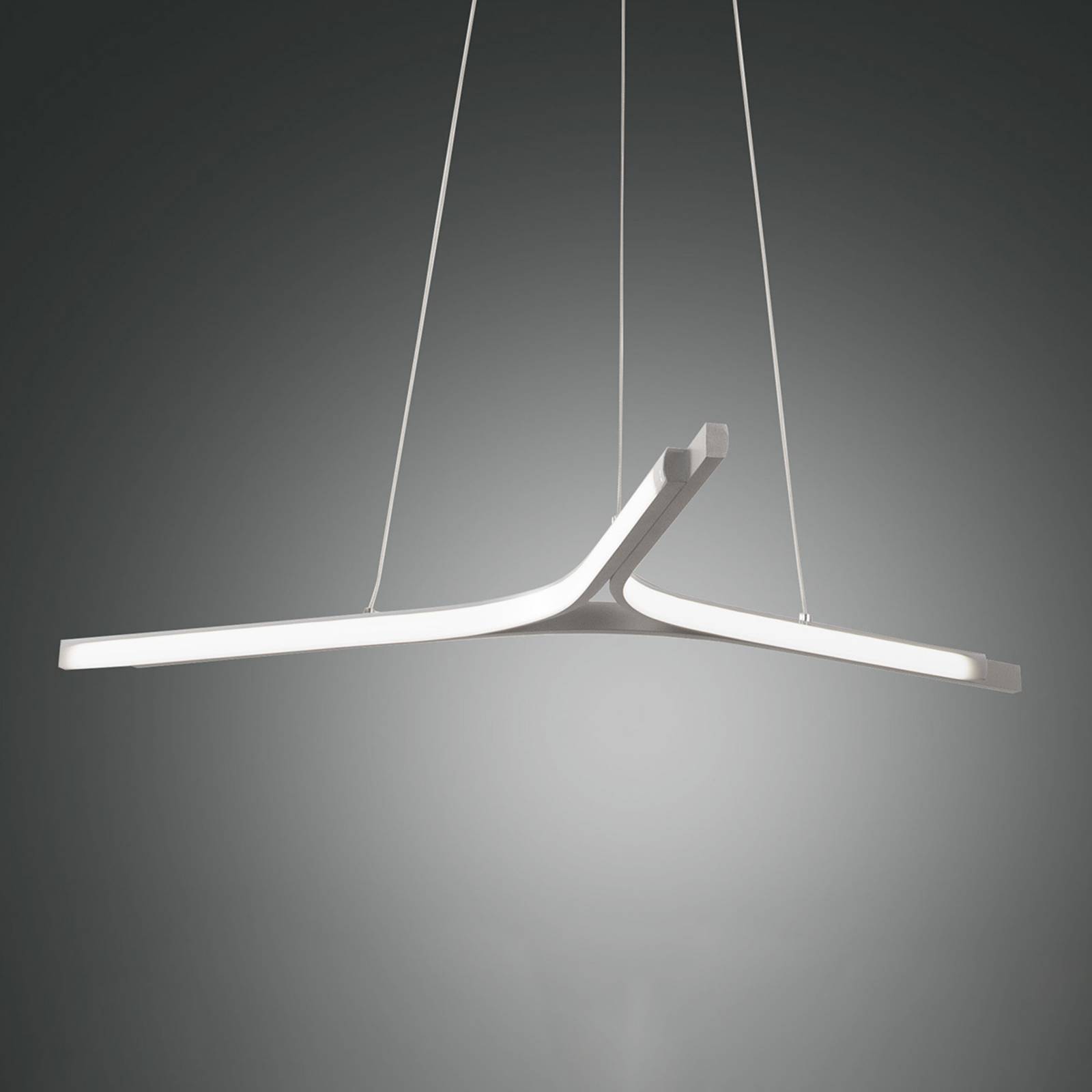 Fabas Luce Lira LED pendant light, dimmable, silver | Aluminium