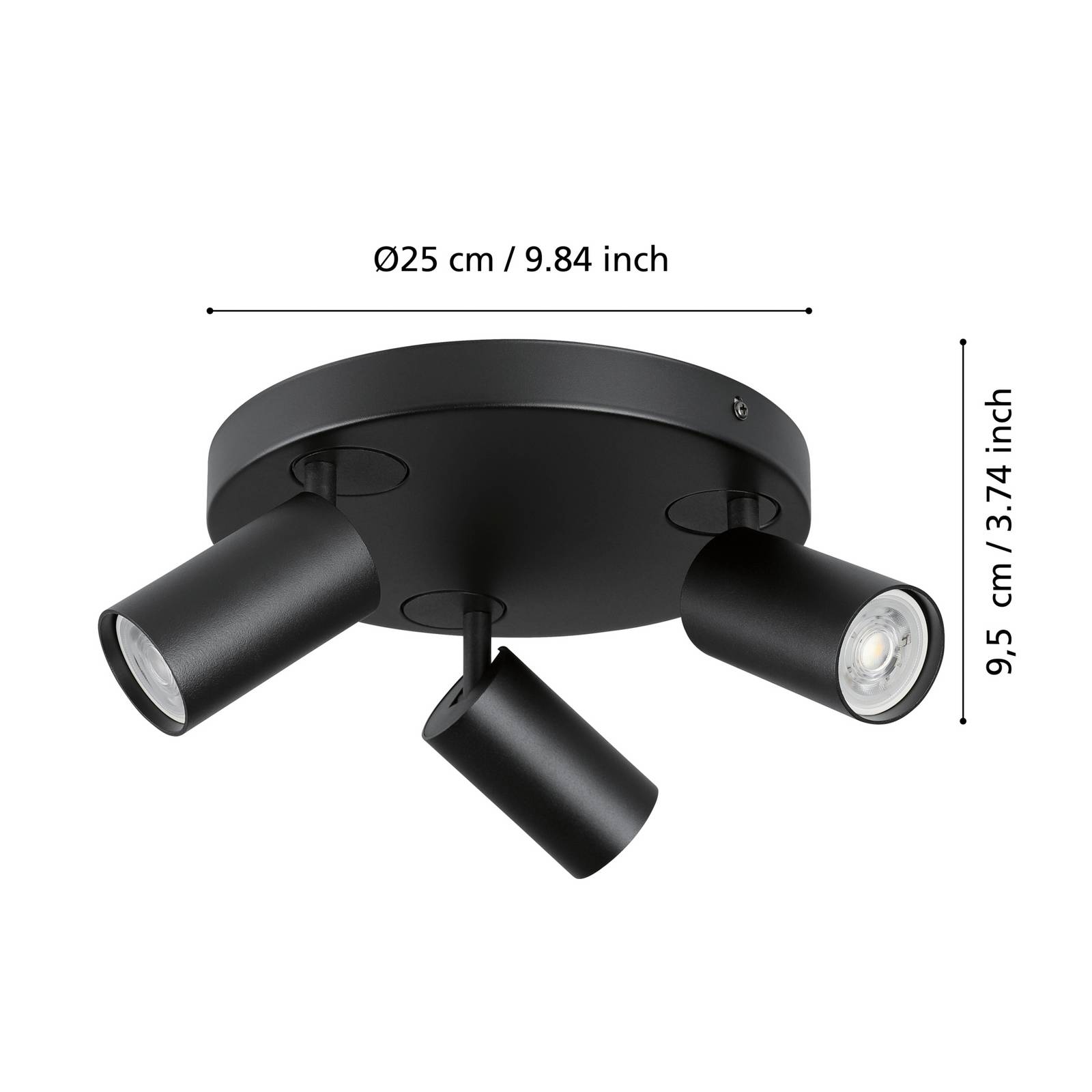  Eglo Eglo Connect Telimbela-z Downlight 3-bulb, Black 