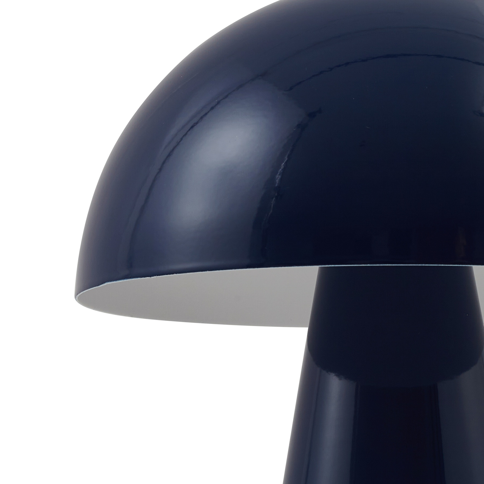 Lindby LED uppladdningsbar bordslampa Nevijo, blå, Ø20cm, USB, dimmer