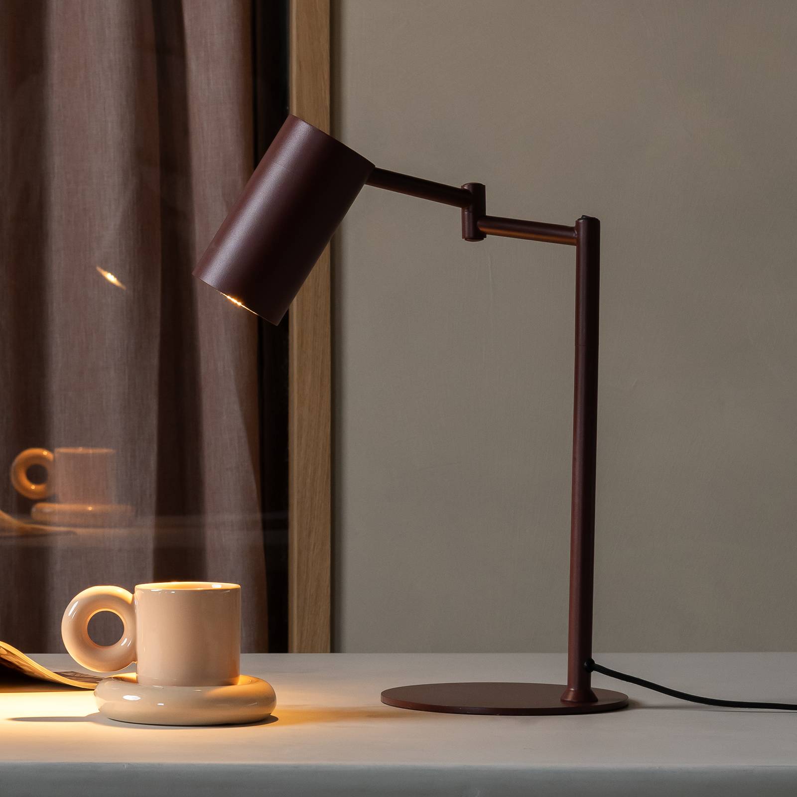 IT'S ABOUT ROMI Tischlampe Bilbao, dunkelrot, Höhe 48 cm günstig online kaufen